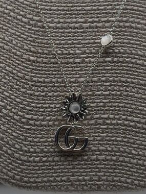 Sterling Silver & Mother-Of-Pearl Gucci Marmont Pendant Necklace